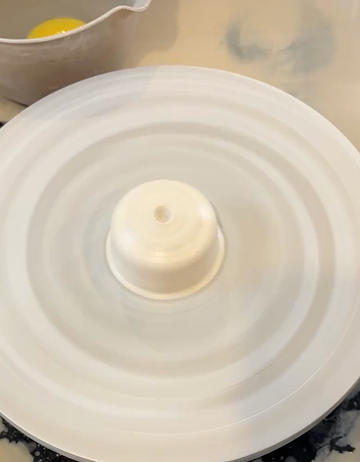 Throwing my first handmade clay bowl